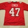 UNSIGNED CUSTOM Sewn Stitched John Lynch Red Jersey