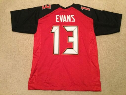 UNSIGNED CUSTOM Sewn Stitched Mike Evans Red Jersey