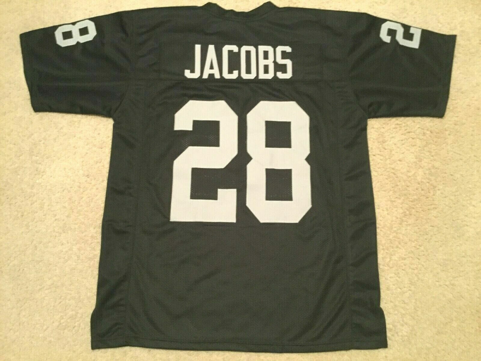 UNSIGNED CUSTOM Sewn Stitched Josh Jacobs Black Jersey 1 UNSIGNED CUSTOM Sewn Stitched Josh Jacobs Black Jersey