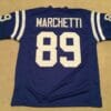 UNSIGNED CUSTOM Sewn Stitched Gino Marchetti Blue Jersey