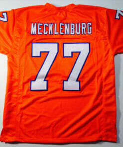 UNSIGNED CUSTOM Sewn Stitched Karl Mecklenburg Orange Jersey