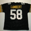 UNSIGNED CUSTOM Sewn Stitched Jack Lambert Black Jersey