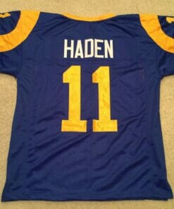 UNSIGNED CUSTOM Sewn Stitched Pat Haden Blue Jersey