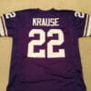 UNSIGNED CUSTOM Sewn Stitched Paul Krause Purple Jersey 7 UNSIGNED CUSTOM Sewn Stitched Paul Krause Purple Jersey