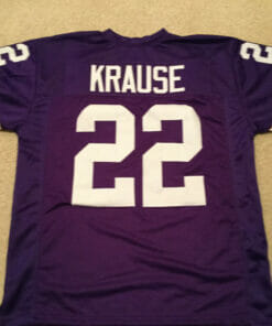 UNSIGNED CUSTOM Sewn Stitched Paul Krause Purple Jersey