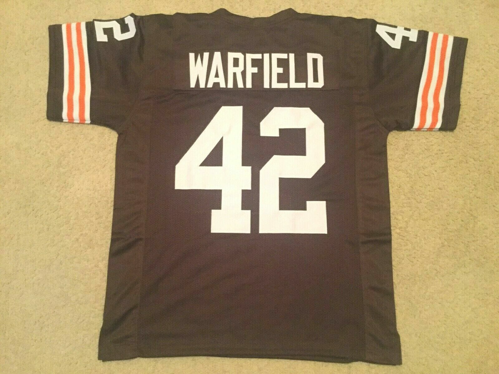 UNSIGNED CUSTOM Sewn Stitched Paul Warfield Brown Jersey 1 UNSIGNED CUSTOM Sewn Stitched Paul Warfield Brown Jersey