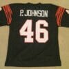 UNSIGNED CUSTOM Sewn Stitched Pete Johnson Black Jersey 7 UNSIGNED CUSTOM Sewn Stitched Pete Johnson Black Jersey