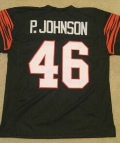 UNSIGNED CUSTOM Sewn Stitched Pete Johnson Black Jersey