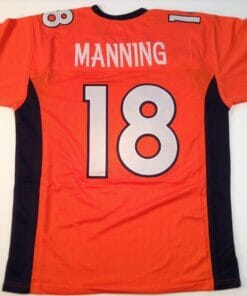 UNSIGNED CUSTOM Sewn Stitched Peyton Manning Orange Jersey