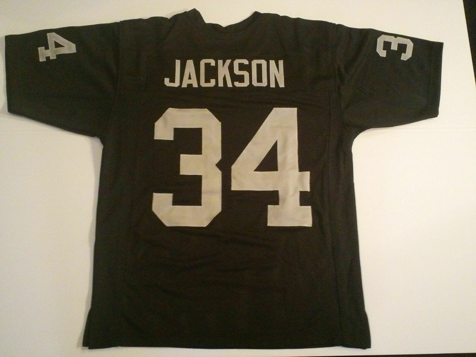 UNSIGNED CUSTOM Sewn Stitched Bo Jackson Black Jersey 1 UNSIGNED CUSTOM Sewn Stitched Bo Jackson Black Jersey
