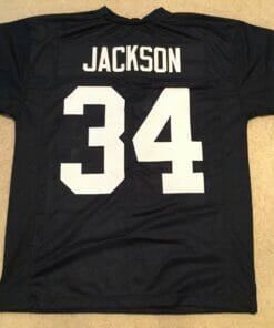 UNSIGNED CUSTOM Sewn Stitched Bo Jackson Blue Jersey