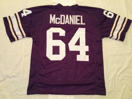 UNSIGNED CUSTOM Sewn Stitched Randall McDaniel Purple Jersey