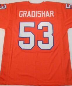 UNSIGNED CUSTOM Sewn Stitched Randy Gradishar Orange Jersey