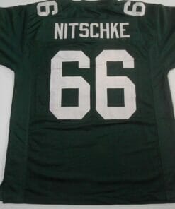 UNSIGNED CUSTOM Sewn Stitched Ray Nitschke Green Jersey