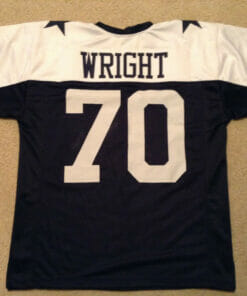 UNSIGNED CUSTOM Sewn Stitched Rayfield Wright Thanksgving Jersey