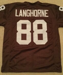 UNSIGNED CUSTOM Sewn Stitched Reggie Langhorne Brown Jersey