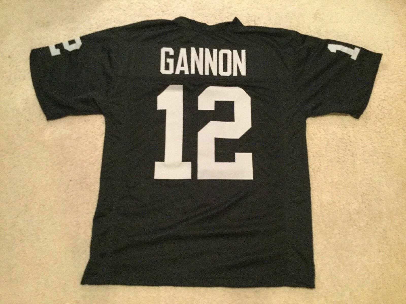 UNSIGNED CUSTOM Sewn Stitched Rich Gannon Black Jersey 1 UNSIGNED CUSTOM Sewn Stitched Rich Gannon Black Jersey