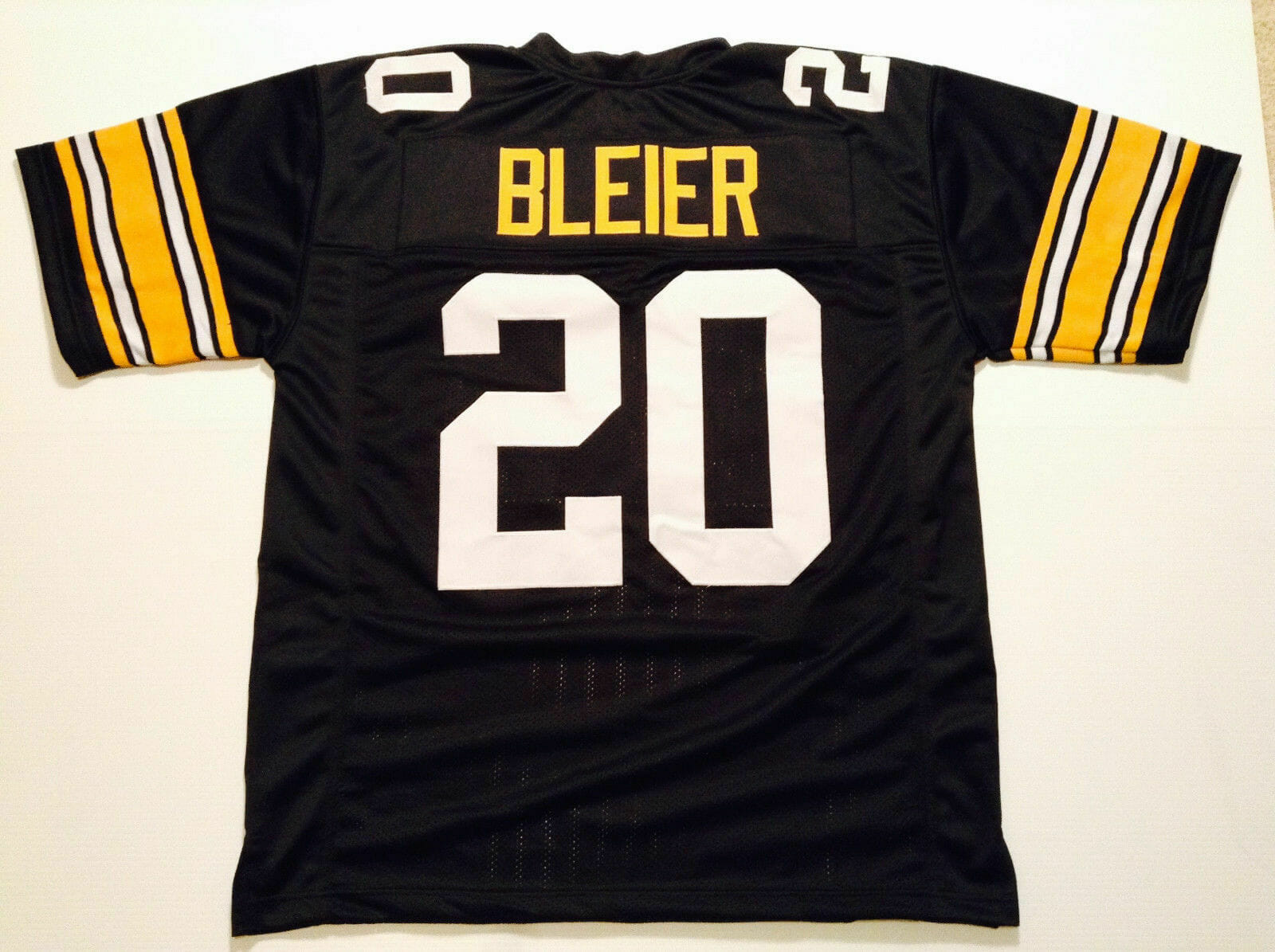 UNSIGNED CUSTOM Sewn Stitched Rocky Bleier Black Jersey 1 UNSIGNED CUSTOM Sewn Stitched Rocky Bleier Black Jersey