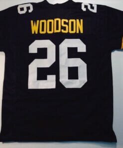UNSIGNED CUSTOM Sewn Stitched Rod Woodson Black Jersey