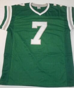 UNSIGNED CUSTOM Sewn Stitched Ron Jaworski Green Jersey
