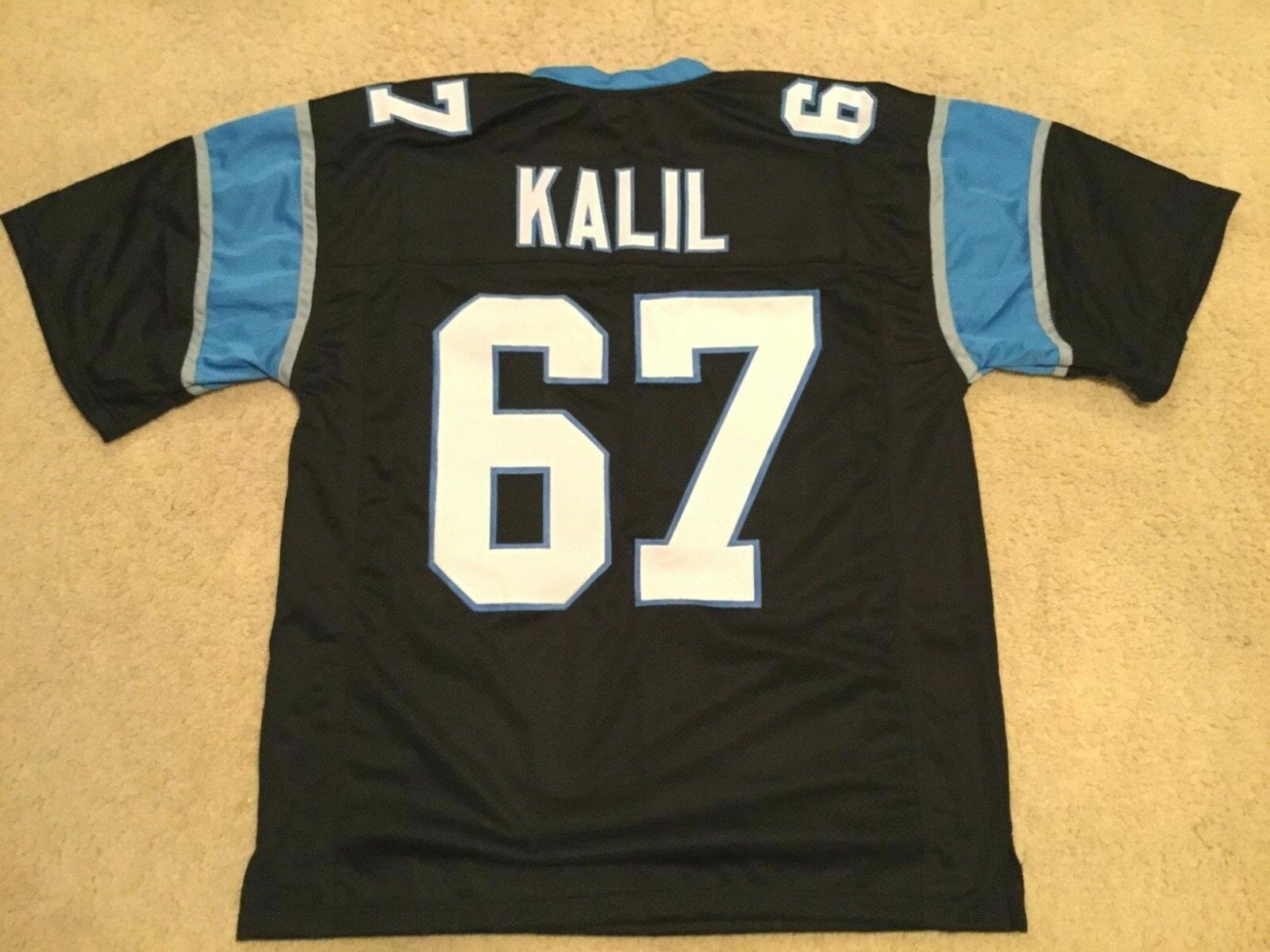 UNSIGNED CUSTOM Sewn Stitched Ryan Kalil Black Jersey 1 UNSIGNED CUSTOM Sewn Stitched Ryan Kalil Black Jersey