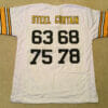 UNSIGNED CUSTOM Sewn Stitched Steel Curtain White Jersey