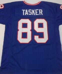 UNSIGNED CUSTOM Sewn Stitched Steve Tasker Blue Jersey