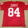 UNSIGNED CUSTOM Sewn Stitched Brent Jones Red Jersey