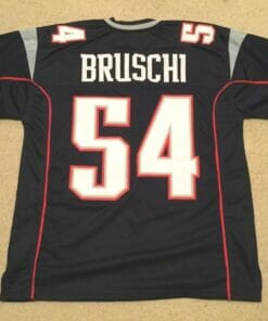 UNSIGNED CUSTOM Sewn Stitched Tedy Bruschi Blue Jersey