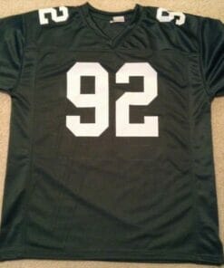 UNSIGNED CUSTOM Sewn Stitched Reggie White Green Jersey