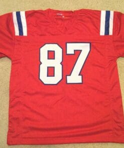 UNSIGNED CUSTOM Sewn Stitched Rob Gronkowski Red Jersey