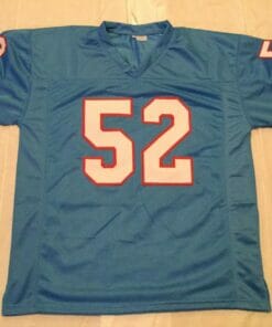 UNSIGNED CUSTOM Sewn Stitched Robert Brazile Blue Jersey