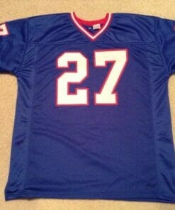 UNSIGNED CUSTOM Sewn Stitched Rodney Hampton Blue Jersey