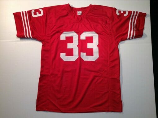 UNSIGNED CUSTOM Sewn Stitched Roger Craig Red Jersey