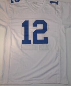 UNSIGNED CUSTOM Sewn Stitched Roger Staubach White Jersey