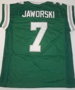UNSIGNED CUSTOM Sewn Stitched Ron Jaworski Green Jersey
