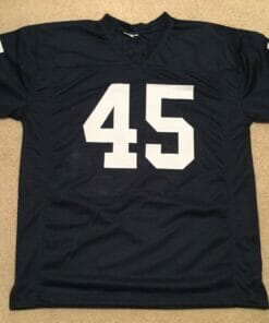 UNSIGNED CUSTOM Sewn Stitched Rudy Ruettiger Blue Jersey