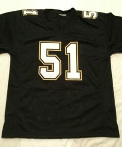 UNSIGNED CUSTOM Sewn Stitched Sam Mills Black Jersey