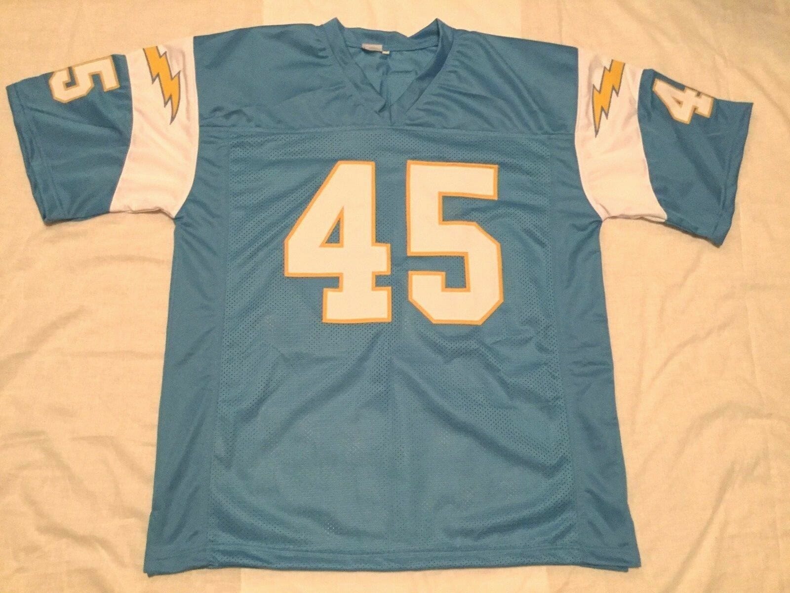 UNSIGNED CUSTOM Sewn Stitched Speedy Duncan Powder Blue Jersey 2 UNSIGNED CUSTOM Sewn Stitched Speedy Duncan Powder Blue Jersey