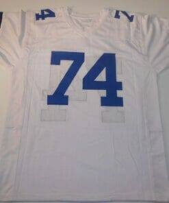 UNSIGNED CUSTOM Sewn Stitched Bob Lilly White Jersey