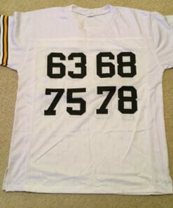 UNSIGNED CUSTOM Sewn Stitched Steel Curtain White Jersey