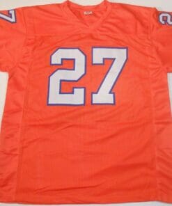 UNSIGNED CUSTOM Sewn Stitched Steve Atwater Orange Jersey