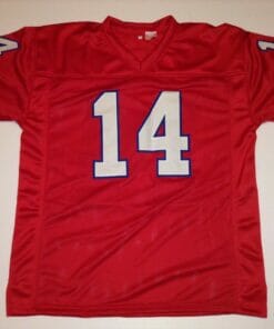 UNSIGNED CUSTOM Sewn Stitched Steve Grogan Red Jersey