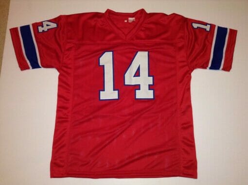 UNSIGNED CUSTOM Sewn Stitched Steve Grogan Red Jersey