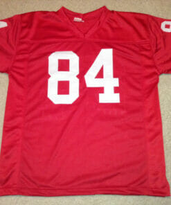 UNSIGNED CUSTOM Sewn Stitched Brent Jones Red Jersey