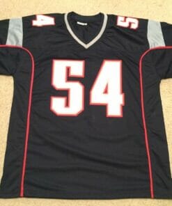 UNSIGNED CUSTOM Sewn Stitched Tedy Bruschi Blue Jersey