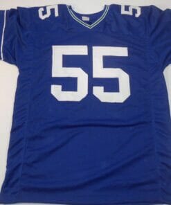 UNSIGNED CUSTOM Sewn Stitched Brian Bosworth Blue Jersey