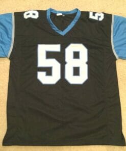 UNSIGNED CUSTOM Sewn Stitched Thomas Davis Black Jersey
