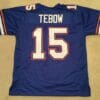 UNSIGNED CUSTOM Sewn Stitched Tim Tebow blue Jersey 6 UNSIGNED CUSTOM Sewn Stitched Tim Tebow blue Jersey