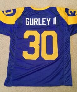 UNSIGNED CUSTOM Sewn Stitched Todd Gurley Old Style Blue Jersey